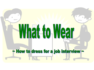 Interview What to Wear Notes