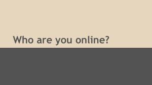 Who Are You Online Notes