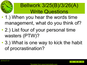 Time Management Notes