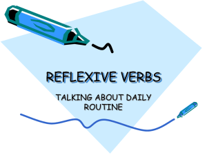 Reflexive verbs regular and infinitive constructions