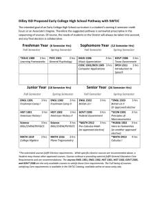 Dilley ISD Proposed Early College High School Pathway with SWTJC