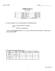 CS241 Exam 2