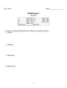 CS445 Exam 1