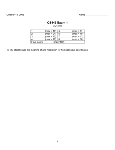 CS445 Exam 1