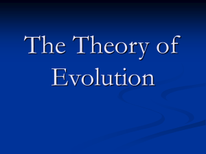 The theory of Evolution