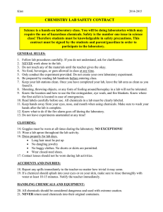 Safety contract Fill-in the blank worksheet