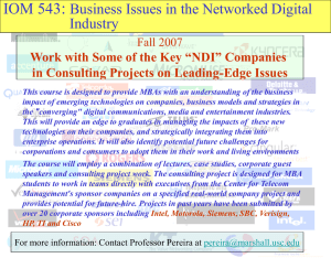 : IOM 543 Networked Digital Industry