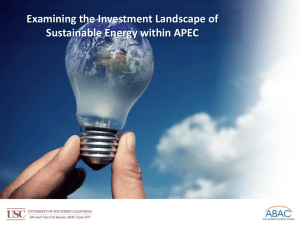 Examining the Investment Landscape of Sustainable Energy within APEC