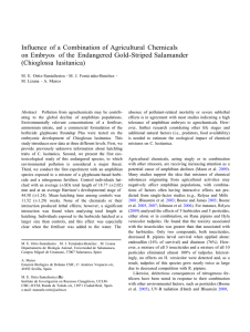 Influence  of a  Combination of Agricultural  Chemicals