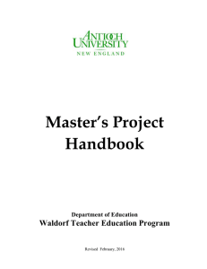 Master s Project Handbook