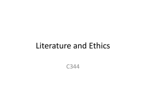 Literature and Ethics C344