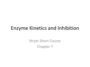 Enzyme Kinetics and Inhibition Stryer Short Course Chapter 7