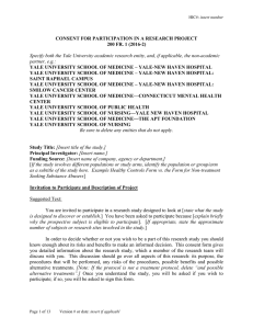 CONSENT FOR PARTICIPATION IN A RESEARCH PROJECT 200 FR. 1 (2016-2)