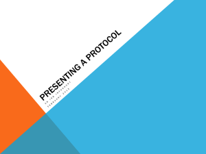 Presenting a Protocol