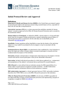 Initial Protocol Review and Approval