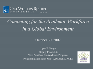 Competing for the Academic Workforce in a Global Environment October 30, 2007