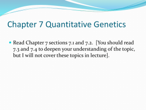 Chapter 7 Quantitative genetics (in-class version)