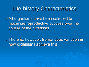 Chapter 13 Life History evolution