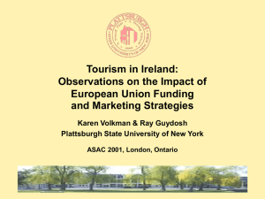 Tourism in Ireland: Observations on the Impact of European Union Funding
