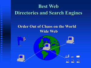 PowerPoint Presentation on Directories and Search Engines