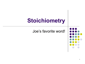 7 - Stoichiometery