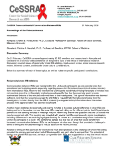 Dr. Janet McGrath, PI Cleveland, Ohio Dr. Charles Rwabukwali, PI