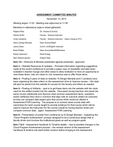 ASSESSMENT COMMITTEE MINUTES November 13, 2014 Members in attendance (sign-in sheet gathered):