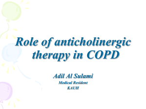 ROLE OF ANTICHOLENERGIC IN COPD.ppt