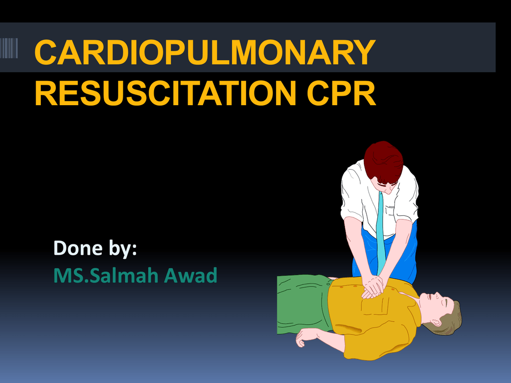 assignment on cardiopulmonary resuscitation
