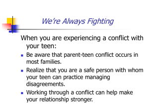 Parent-teen Conflict
