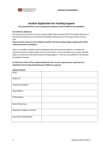 Higher Degree by Research Students: Application for Support Form [WORD 61KB]
