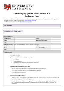 2016 Community Engagement Grants Application Form