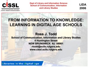 From Information to Knowledge: Learning in Digital Age Schools