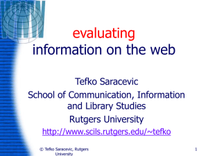 Evaluating Web information.ppt