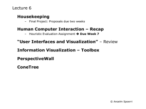 Lecture 6 Housekeeping Human Computer Interaction – Recap “User Interfaces and Visualization”