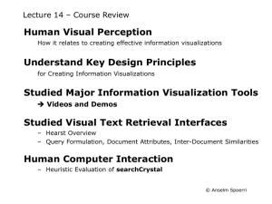 Human Visual Perception Understand Key Design Principles Lecture 14 – Course Review