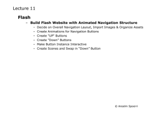 Lecture 11 Flash Build Flash Website with Animated Navigation Structure