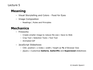 Meaning Mechanics Lecture 5 – Visual Storytelling and Colors - Food for Eyes