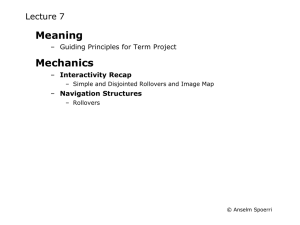 Meaning Mechanics Lecture 7 – Guiding Principles for Term Project
