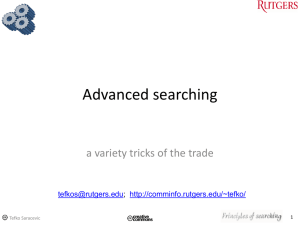 Lecture07 Advanced searching.ppt