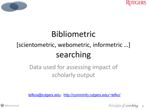 Lecture09 Bibliometric searching.ppt