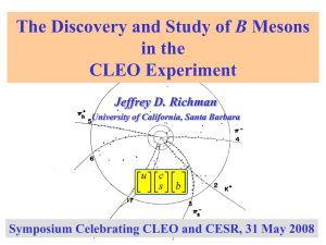 ``The Discovery and Study of B Mesons in the CLEO Experiment'' (ppt file)