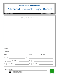Advanced Project Record Book