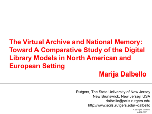 The Virtual Archive and National Memory: