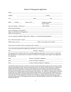 Berks County 4-H Recognition Application - Part 2