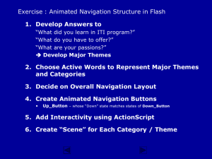 Exercise : Animated Navigation Structure in Flash 1. Develop Answers to