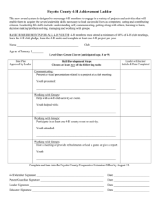 4-H Achievement Ladder Forms