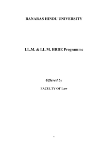 LL.M. (General) Two Year (Four- Semester) Programme
