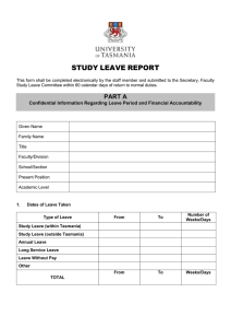 Report on Study Leave (Word)