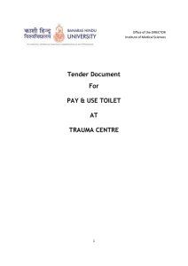 Tender Document for Pay & Use Toilet at Trauma Centre (New)
